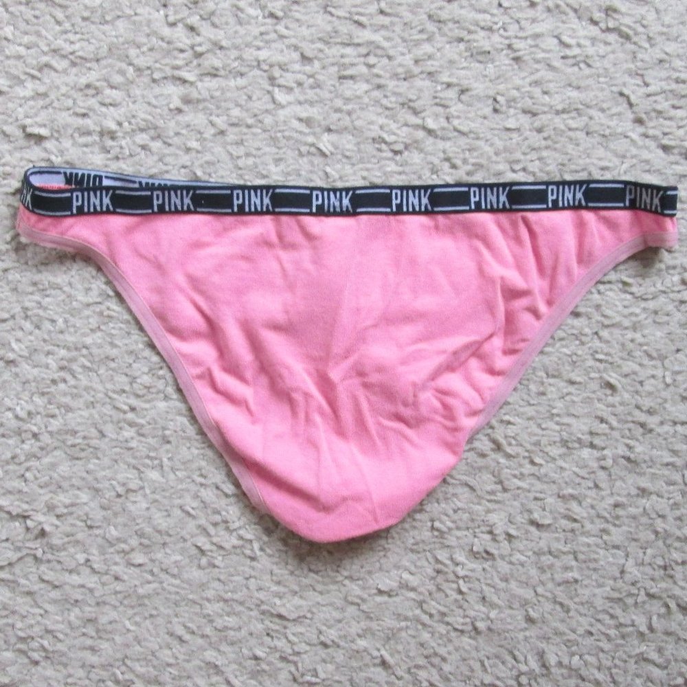 VICTORIA'S SECRET PINK WOMENS PINK & BLACK UNDERWEAR SZ S